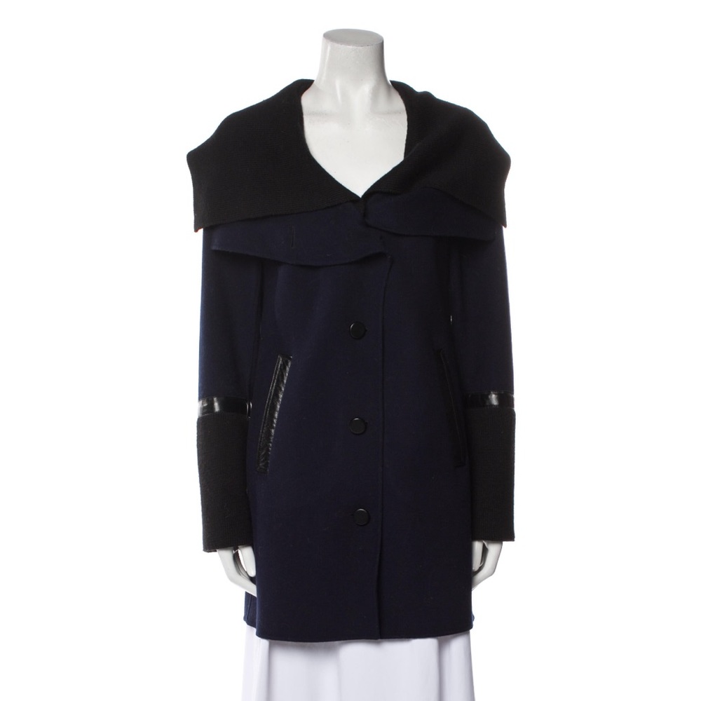 Mackage Stunning Wool & Leather Peacoat